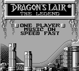 Dragon's Lair - The Legend (USA) Title Screen